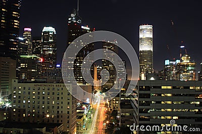 Los Angeles Downtown Editorial Stock Photo