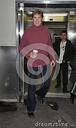 LOS ANGELES - FEBRUARY 7: David Hasselhoff LAX Editorial Stock Photo