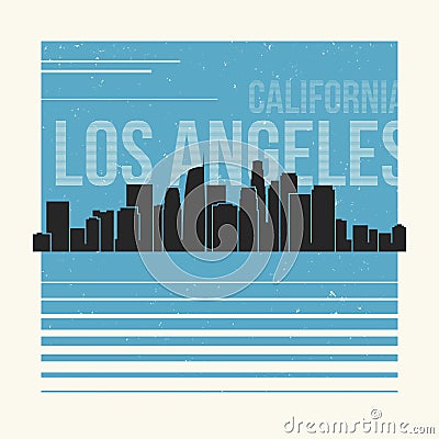 Los Angeles graphic, t-shirt design, tee print, typography, emblem. Vector Illustration