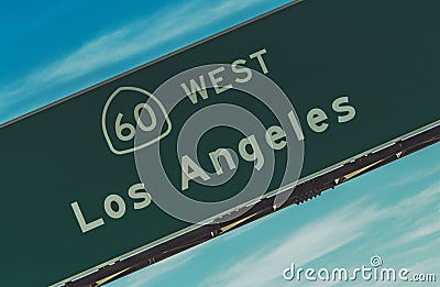 Los Angeles Highway Sixty West Stock Photo