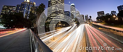 Los Angeles highway traffic Stock Photo