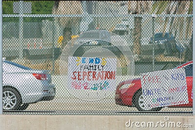 Posters around the Metropolitan Detention Center. Editorial Stock Photo