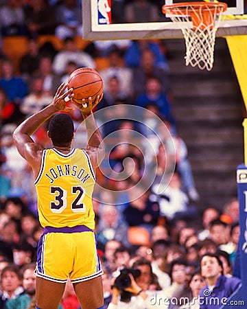 Los Angeles Lakers Legend Magic Johnson Editorial Stock Photo