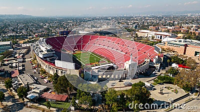 Los Angeles Memorial Coliseum, home to USC football, Olympics and other events Editorial Stock Photo