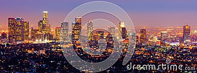 Los Angeles at night Stock Photo