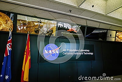 Interior view of the NASA JPL Editorial Stock Photo