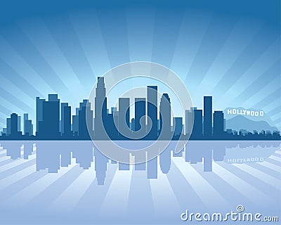 Los Angeles skyline Vector Illustration