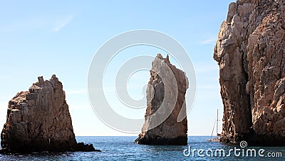 Los Cabos Mexico The Arch El Arco cabo san Lucas excellent view Stock Photo