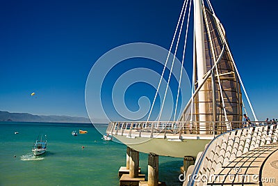 Los Muertos Pier, Puerto Vallarta Mexico Editorial Stock Photo