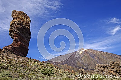 Los Roques at El Teide National Park. Stock Photo