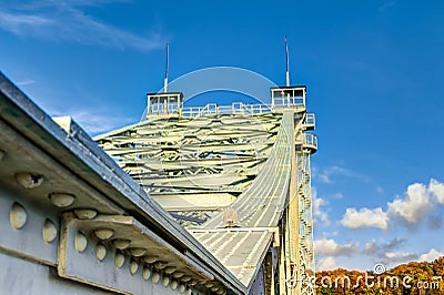 Loschwitz Bridge in Dresden Stock Photo