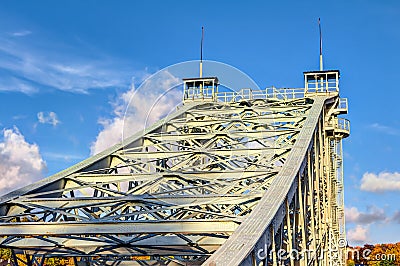 Loschwitz Bridge in Dresden Stock Photo