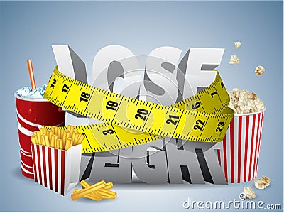 Lose weight Vector Illustration