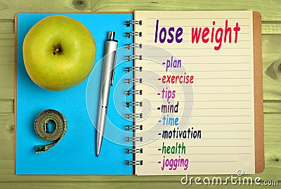 Lose weight words Stock Photo
