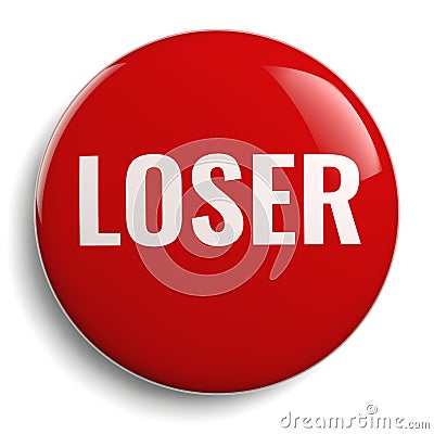 Loser Red Round Symbol Isolated Stock Photo