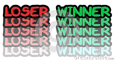 Loser winner Vector Illustration