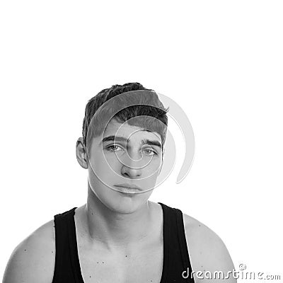 Loser young man sad Stock Photo