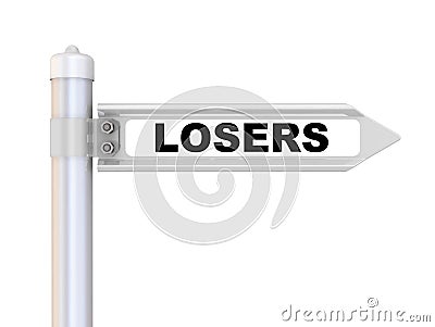 Losers. The way mark Stock Photo