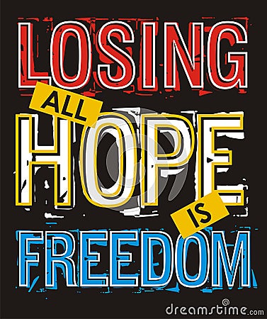 Losing all hope freedom, Vector image Stock Photo