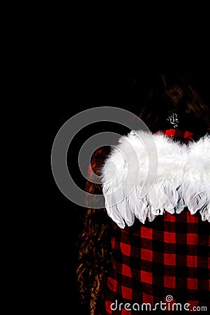 Lost Angel in the madness world Stock Photo