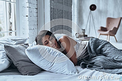 Lost in a deep sleep. Stock Photo