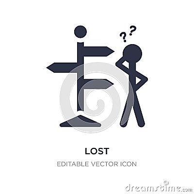 lost icon on white background. Simple element illustration from Signaling concept Vector Illustration