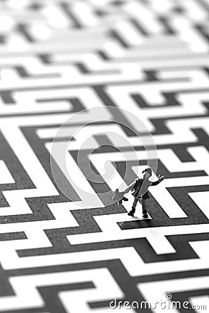 Lost in the labyrinth Stock Photo
