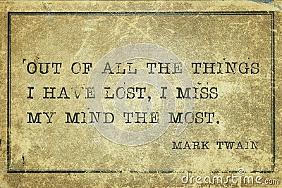 Lost mind Twain Editorial Stock Photo