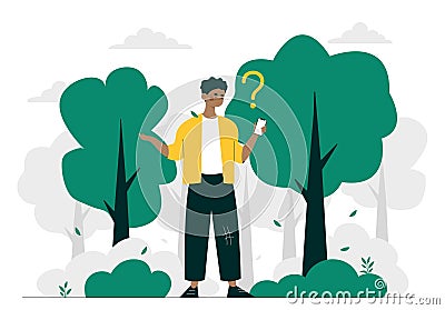 Lost person concept Vector Illustration