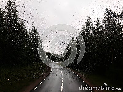 Lost road up tu Kiruna. Stock Photo