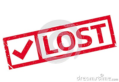 Lost rubber stamp Stock Photo