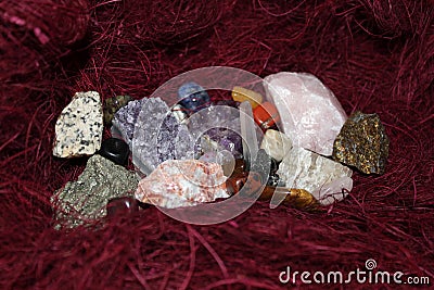 A lot of beaautiful minerals Stock Photo