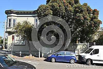 Flat Iron residential building San Francisco 2 Stock Photo