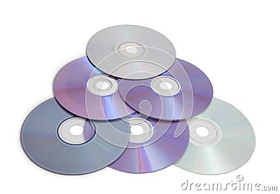 A lot of compact disks Stock Photo