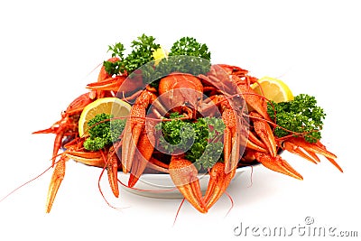 Lot of crayfish Stock Photo