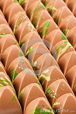 Lot of handmade luxury bonbons Stock Photo