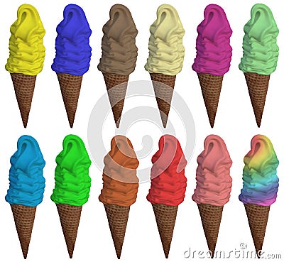 A lot Ice Cream 2 Stock Photo