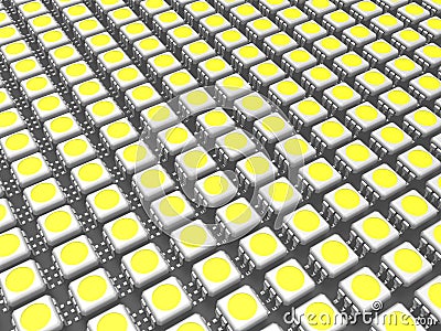 It is a lot of LED chip Stock Photo