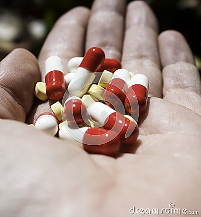 Lot of medical pills Stock Photo