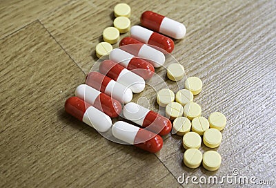 Lot of medical pills Stock Photo