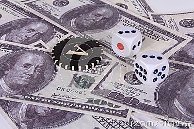 It is a lot of money. A prize in a casino. Cache Stock Photo