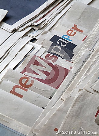 A lot of newspapers Stock Photo