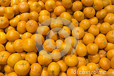 A lot of oranges in market Stock Photo