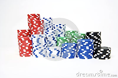 A lot of pokerchips Stock Photo