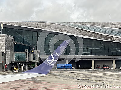LOT Polish Airplane at Oslo Airport in Norway Editorial Stock Photo