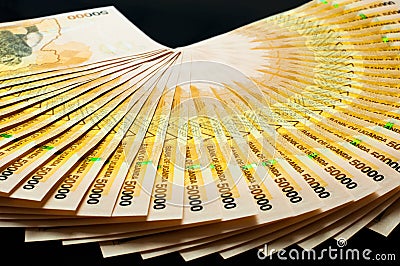 50,000 Uganda shilling bank notes Stock Photo