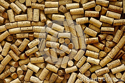 Lot of wine corks Stock Photo