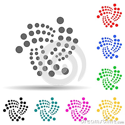 lota multi color style icon. Simple glyph, flat vector of crepto currency icons for ui and ux, website or mobile application Stock Photo