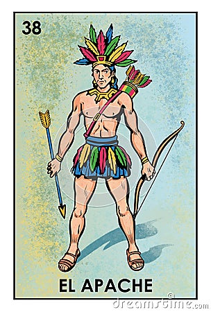 LoterÃ­a Mexicana - El apache - High resolution image Stock Photo