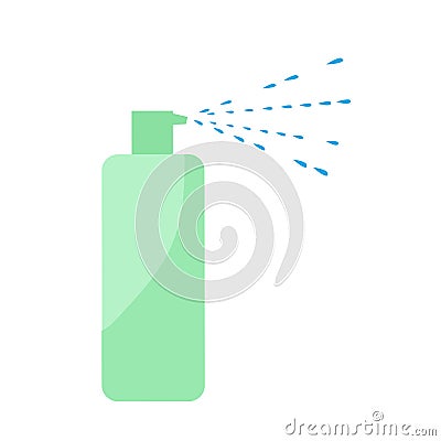 Lotion Isolated. Refreshing Facial Wash Gel. Vector Illustration